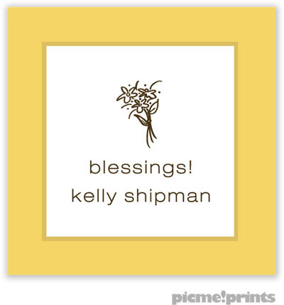 PicMe Prints - Calling Cards - Seaglass Wheat (Flat)