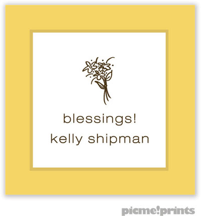 PicMe Prints - Calling Cards - Seaglass Wheat (Folded) PicMe Prints - Calling Cards - Seaglass Wheat (Folded)