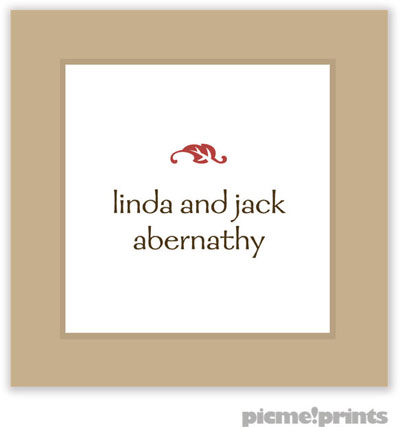 PicMe Prints - Calling Cards - Seaglass Tan (Flat)