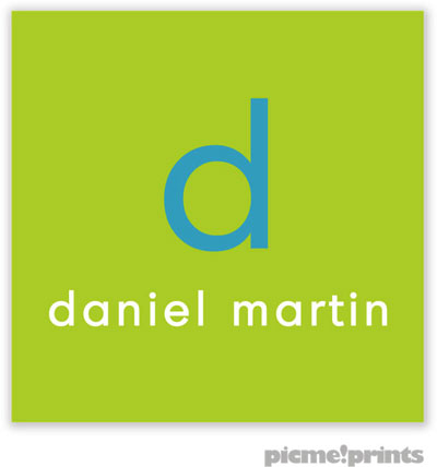 PicMe Prints - Calling Cards - Solid Chartreuse/Peacock (Folded) PicMe Prints - Calling Cards - Solid Chartreuse/Peacock (Folded)