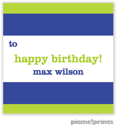 PicMe Prints - Calling Cards - Bold Bands Chartreuse/Cobalt (Flat) PicMe Prints - Calling Cards - Bold Bands Chartreuse/Cobalt (Flat)