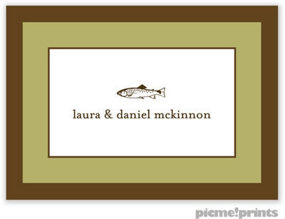 PicMe Prints - Calling Cards - Chocolate Border Moss (Flat) PicMe Prints - Calling Cards - Chocolate Border Moss (Flat)