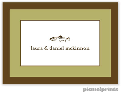 PicMe Prints - Calling Cards - Chocolate Border Moss (Folded) PicMe Prints - Calling Cards - Chocolate Border Moss (Folded)