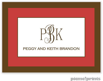 PicMe Prints - Calling Cards - Chocolate Border Paprika (Flat) PicMe Prints - Calling Cards - Chocolate Border Paprika (Flat)