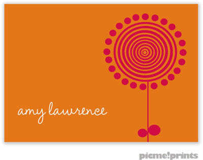 PicMe Prints - Calling Cards - Lollies Tangerine (Flat)