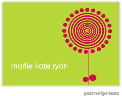 PicMe Prints - Calling Cards - Lollies Chartreuse (Flat) PicMe Prints - Calling Cards - Lollies Chartreuse (Flat)
