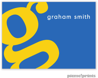 PicMe Prints - Calling Cards - Alphabet Sunshine on Ocean (Flat) PicMe Prints - Calling Cards - Alphabet Sunshine on Ocean (Flat)