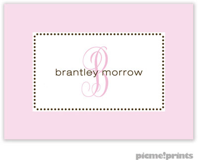 PicMe Prints - Calling Cards - Tiny Beads Baby Pink (Folded)