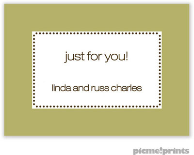 PicMe Prints - Calling Cards - Tiny Beads Moss (Flat)
