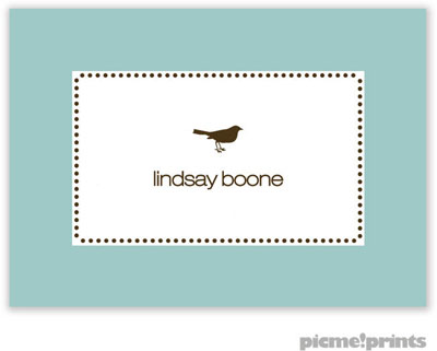 PicMe Prints - Calling Cards - Tiny Beads Robin's Egg (Flat) PicMe Prints - Calling Cards - Tiny Beads Robin's Egg (Flat)