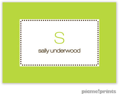 PicMe Prints - Calling Cards - Tiny Beads Chartreuse (Flat) PicMe Prints - Calling Cards - Tiny Beads Chartreuse (Flat)