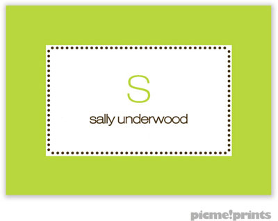 PicMe Prints - Calling Cards - Tiny Beads Chartreuse (Folded) PicMe Prints - Calling Cards - Tiny Beads Chartreuse (Folded)