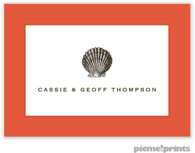 PicMe Prints - Calling Cards - Seaglass Coral (Folded)