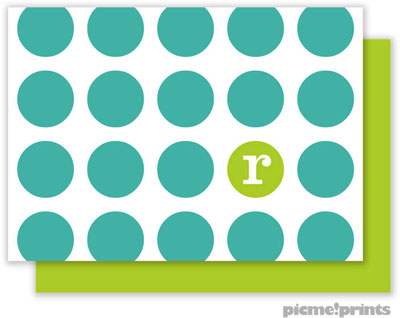 PicMe Prints - Calling Cards - On The Spot Turquoise/Chartreuse (Flat) PicMe Prints - Calling Cards - On The Spot Turquoise/Chartreuse (Flat)
