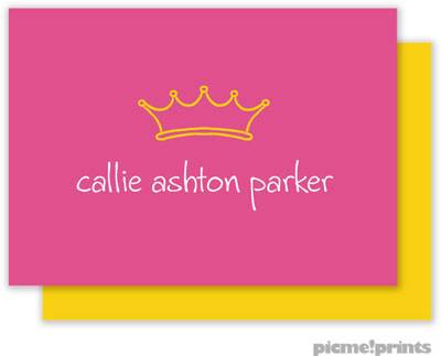 PicMe Prints - Calling Cards - Solid Bubblegum/Sunshine (Flat) PicMe Prints - Calling Cards - Solid Bubblegum/Sunshine (Flat)