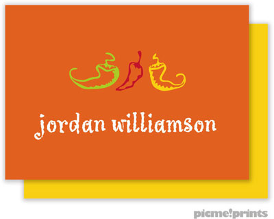 PicMe Prints - Calling Cards - Solid Tangerine/Sunshine (Flat) PicMe Prints - Calling Cards - Solid Tangerine/Sunshine (Flat)