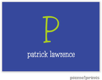 PicMe Prints - Calling Cards - Solid Cobalt/Chartreuse (Folded) PicMe Prints - Calling Cards - Solid Cobalt/Chartreuse (Folded)