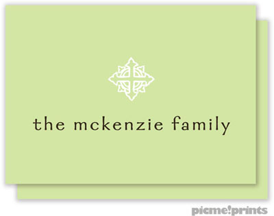 PicMe Prints - Calling Cards - Solid Spring Green/Spring Green (Flat)