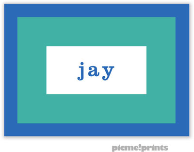 PicMe Prints - Calling Cards - Bold Bands Ocean/Turquoise (Flat) PicMe Prints - Calling Cards - Bold Bands Ocean/Turquoise (Flat)