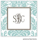PicMe Prints - Calling Cards - Damask Robin's Egg (Flat)
