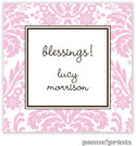 PicMe Prints - Calling Cards - Damask Pink (Flat)