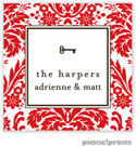 PicMe Prints - Calling Cards - Damask Poppy (Flat)