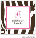 PicMe Prints - Calling Cards - Contemporary Zebra Bubblegum (Flat)