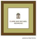 PicMe Prints - Calling Cards - Chocolate Border Moss (Folded)