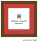 PicMe Prints - Calling Cards - Chocolate Border Paprika (Flat)