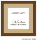 PicMe Prints - Calling Cards - Chocolate Border Tan (Flat)