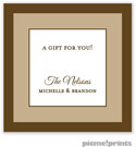 PicMe Prints - Calling Cards - Chocolate Border Tan (Folded)