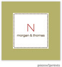 PicMe Prints - Calling Cards - Tiny Beads Moss (Folded)