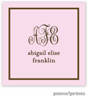 PicMe Prints - Calling Cards - Fine Lines Baby Pink (Folded)