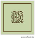 PicMe Prints - Calling Cards - Fine Lines Sage (Flat)