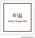 PicMe Prints - Calling Cards - Fine Lines White (Flat)
