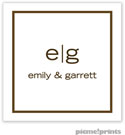 PicMe Prints - Calling Cards - Fine Lines White (Folded)