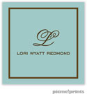 PicMe Prints - Calling Cards - Fine Lines Robin's Egg (Folded)