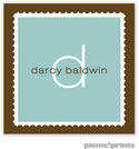 PicMe Prints - Calling Cards - Scalloped Border Robin's Egg (Folded)