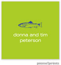 PicMe Prints - Calling Cards - Solid Chartreuse/Cobalt (Folded)