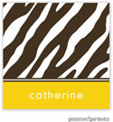 PicMe Prints - Calling Cards - Espresso Zebra Sunshine (Folded-No Motif)