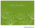 PicMe Prints - Calling Cards - Dandelions White on Cilantro (Folded-No Motif)