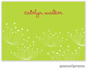 PicMe Prints - Calling Cards - Dandelions White on Chartreuse (Folded-No Motif)