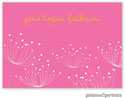 PicMe Prints - Calling Cards - Dandelions White on Bubblegum (Folded-No Motif)
