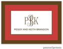 PicMe Prints - Calling Cards - Chocolate Border Paprika (Folded)