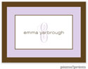 PicMe Prints - Calling Cards - Chocolate Border Lavender (Folded)
