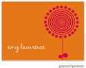 PicMe Prints - Calling Cards - Lollies Tangerine (Folded-No Motif)