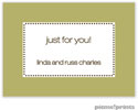 PicMe Prints - Calling Cards - Tiny Beads Moss (Folded)