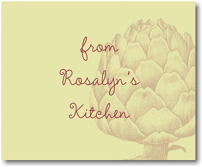 Stacy Claire Boyd Calling Cards - Celadon Artichoke