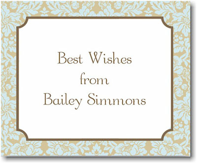 SCB CC 10 - Calling Cards by Stacy Claire Boyd - Seafoam Brocade SCB CC 10 - Calling Cards by Stacy Claire Boyd - Seafoam Brocade