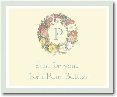 Stacy Claire Boyd Calling Cards - Floral Wreath